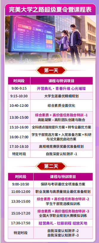 高中-大学衔接&完美大学夏令营