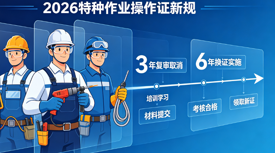 成都凯奇职业技能培训学校电工、焊工等特种作业操作证不再3年复审! 6年换证怎么操作?
