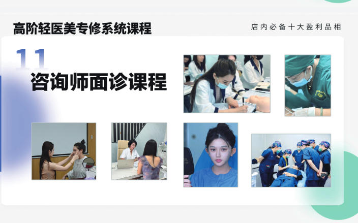 轻医美咨询师面诊课程