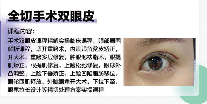 医美全切双眼皮手术课程